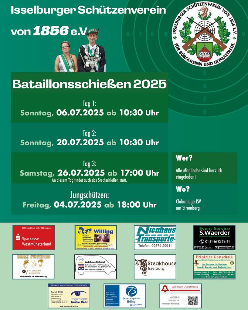 Termine Bataillonsschießen